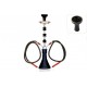 Shisha Alcatraz 50cm 2 węże czarna