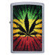Zippo Rastafari Leaf Design
