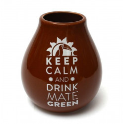 Matero ceramiczne dark brown keep calm