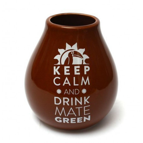 Matero ceramiczne dark brown keep calm