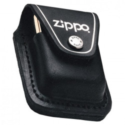 Etui Zippo skórzane z klipem czarne