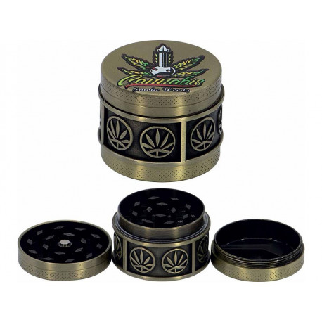 Młynek metalowy Cannabis 3cz 4cm