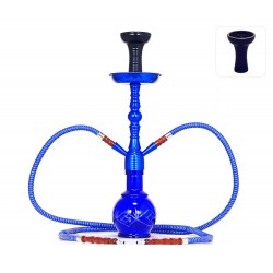 Shisha Fajka 50cm 2 węże niebieska