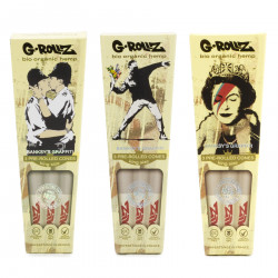 Bibułki Cones Banksy's Graffiti Organic Hemp Extra