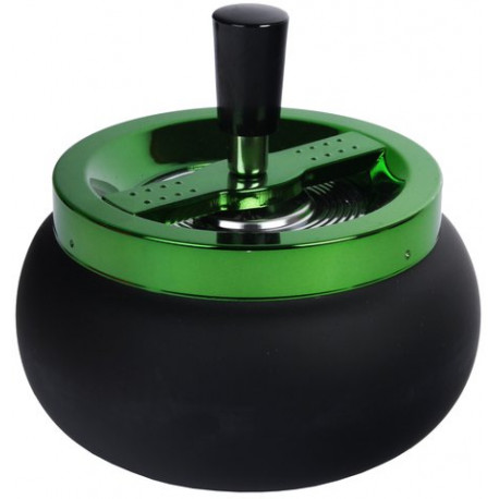 Popielniczka obrotowa duża 13cm black green