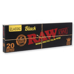 Skręcone Bibułki RAW BLACK King Size 20szt