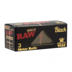 Bibułki bletki RAW Black Rolls 3m