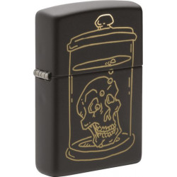 Zippo Black Matte Skull