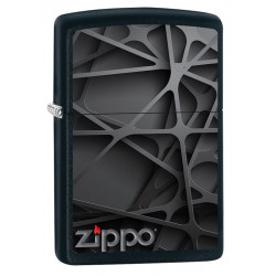 Zippo Black Abstract Design