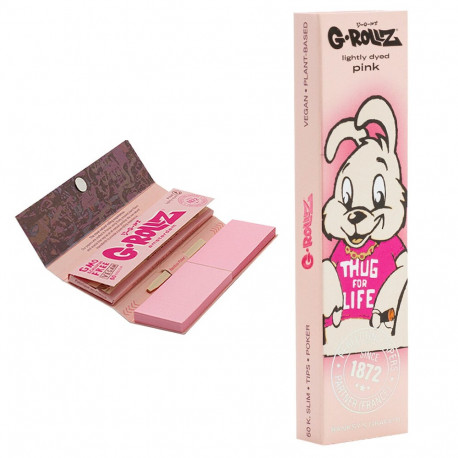 Bibułki G-Rollz Thug for Life Pink plus tips