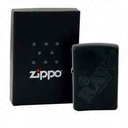 Zippo Raw Black with logo Black