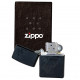 Zippo Raw Black with logo Black