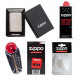 Zestaw Zippo Brushed Chrome Benzyna Kamienie Knot Wata