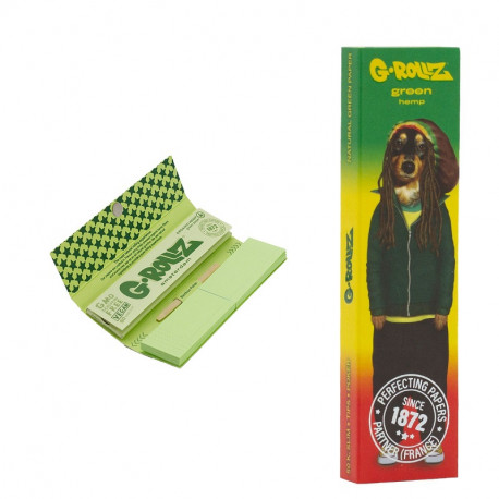 Bibułki G-Rollz Pets Rock Reggae Green Hemp plus + filtry