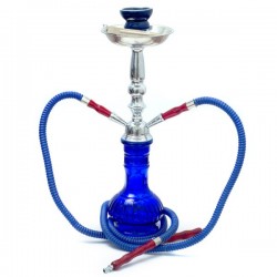 Shisha Oasis Tahira 43cm 2 węże niebieska