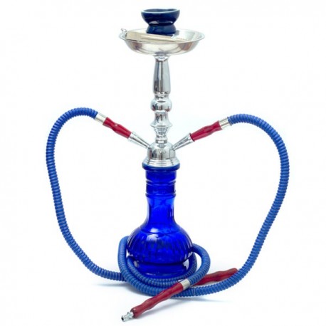 Shisha Oasis Tahira 43cm 2 węże niebieska