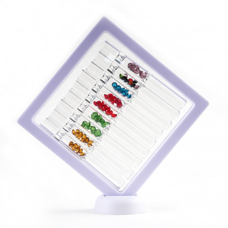 Lufki szklana z kulkami 10cm 9szt BOX Ekspozytor