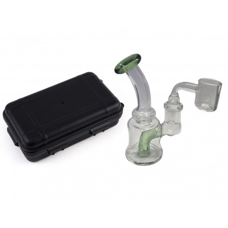 Bongo szklane do olejku DAB Pojemnik Silikonowy BOX Green