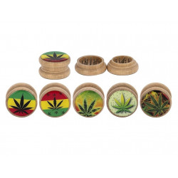 Młynek drewnianay logo rasta 5cm