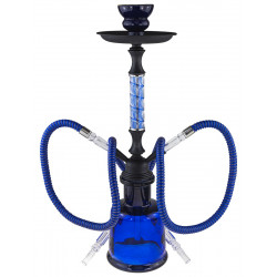 Shisha John 2 węże 47cm black