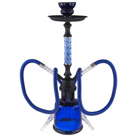 Shisha John 2 węże 47cm black