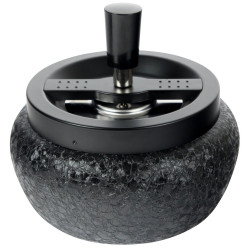 Popielniczka obrotowa duża 13cm black crackle