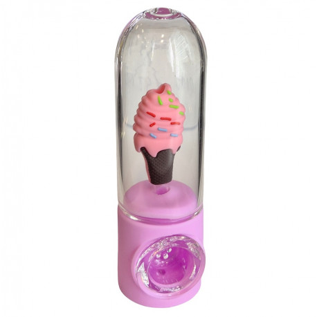 Lufka Silikon Szkło Ice Cream 10,5cm ze Sprzęgłem