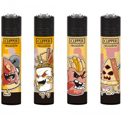 4 x Zapalniczka Clipper Fast Food Zombies
