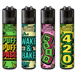 4 x Zapalniczka Clipper Weed Statements