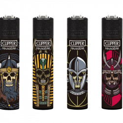 4 x Zapalniczka Clipper Ancient Skulls
