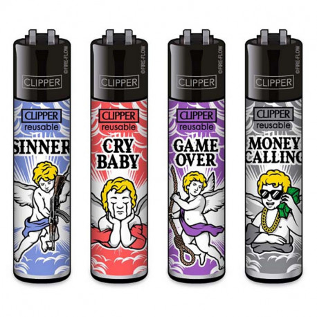 4 x Zapalniczka Clipper Badass Angels