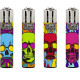 4 x Zapalniczka Clipper Colorful Skulls