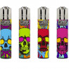 4 x Zapalniczka Clipper Colorful Skulls