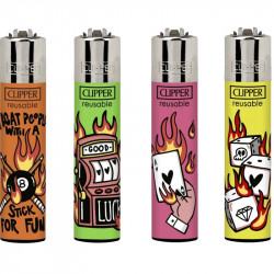 4 x Zapalniczka Clipper Games On Fire