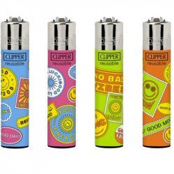 4 x Zapalniczka Clipper Happy Stamps