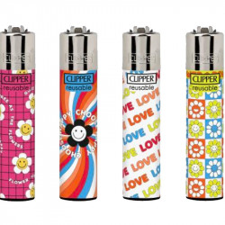 4 x Zapalniczka Clipper Hippie Power
