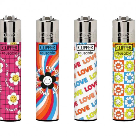 4 x Zapalniczka Clipper Hippie Power