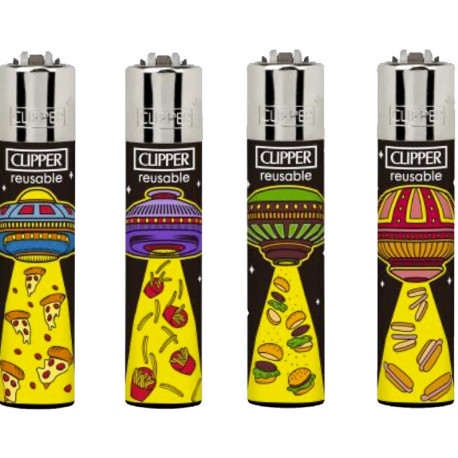 4 x Zapalniczka Clipper Hungry Ufo