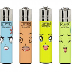 4 x Zapalniczka Clipper Manga Faces