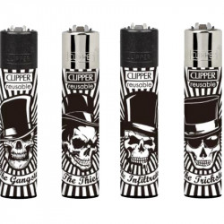 4 x Zapalniczka Clipper Party Skulls