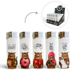 Zapalniczka Piezo High Fire Cats 5szt mix