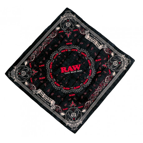 RAW Bandana z Logo - bawełna Czarna