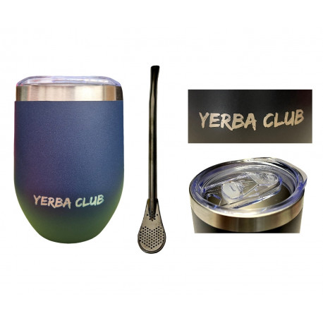 Zestaw Matero + Bombilla Yerba Club Granat 350ml