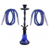 Shisha George 2 węże 57cm blue