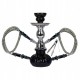 Shisha Pączek czarny 2 węże 27cm