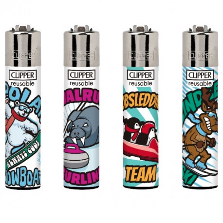 4 x Zapalniczka Clipper Winter