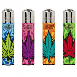 4 x Zapalniczka Clipper Colored Leaves