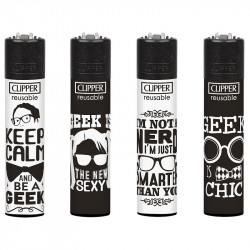 4 x Zapalniczka Clipper Nerd Sentences