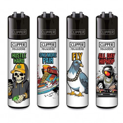 4 x Zapalniczka Clipper Urban Slogan