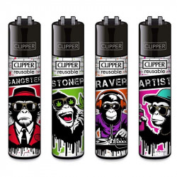 4 x Zapalniczka Clipper Urban Chimps